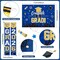 Class of 2026 Graduation Decorations - 61-Piece Blue and Gold Party Kit: Congrats Grad Backdrop, Porch Signs, Tassels & Large Balloon Set - College & High School Supplies